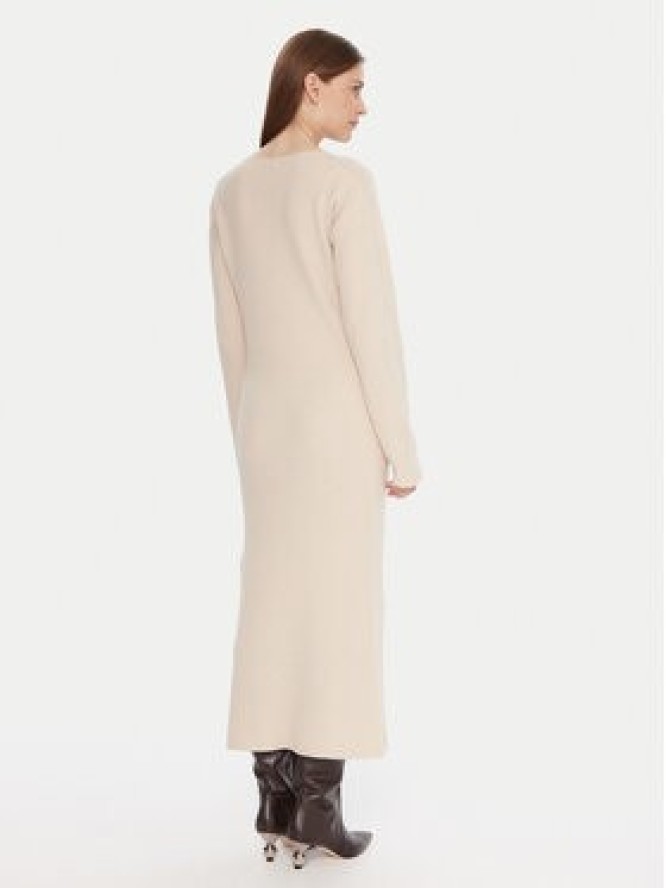 Kontatto Sukienka dzianinowa 3M0879C Beżowy Regular Fit