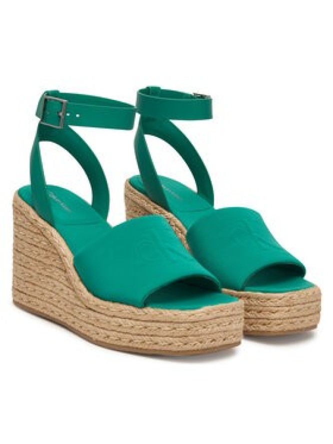 Calvin Klein Espadryle Wedge Espad 70 Neopr Mg HW0HW03014 Zielony