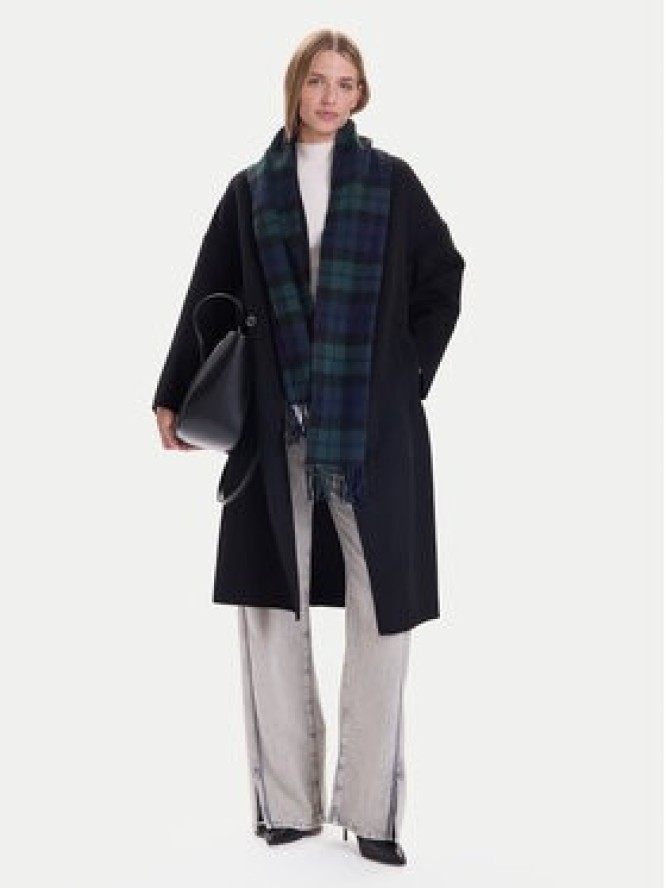 ViCOLO Płaszcz wełniany TF0003 Czarny Regular Fit