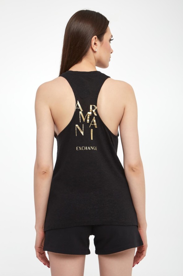 Top damski z lnem ARMANI EXCHANGE