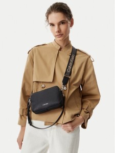 Calvin Klein Torebka Webbing 2X Strap Camera Bag LV04F3656G Czarny