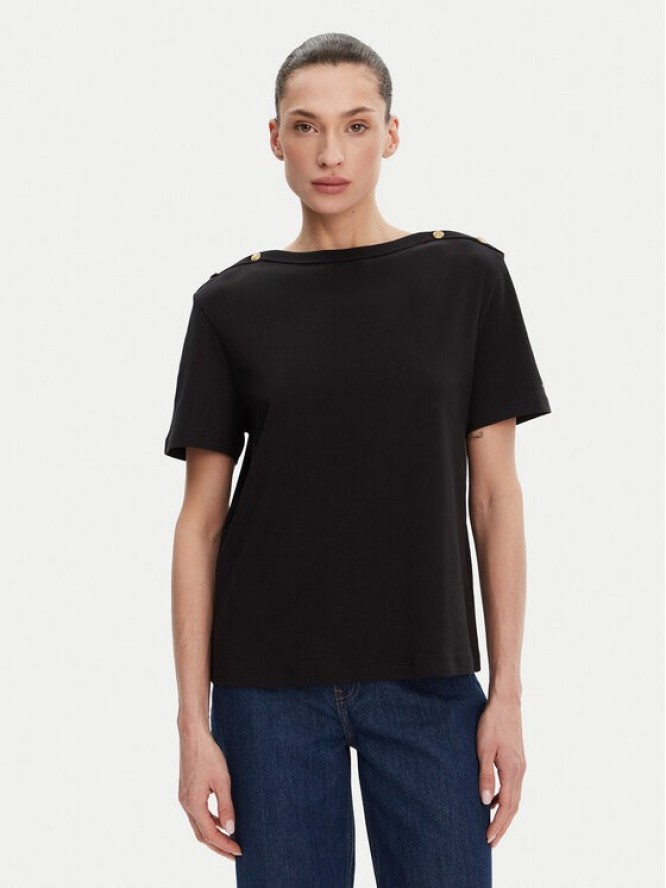 Tommy Hilfiger Bluzka WW0WW42907 Czarny Regular Fit