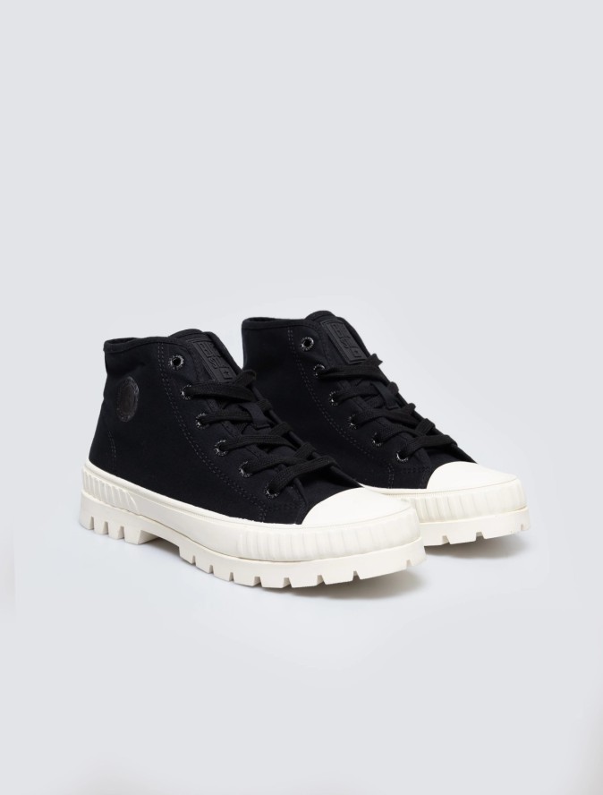 Trampki damskie wysokie czarne OO274008 906