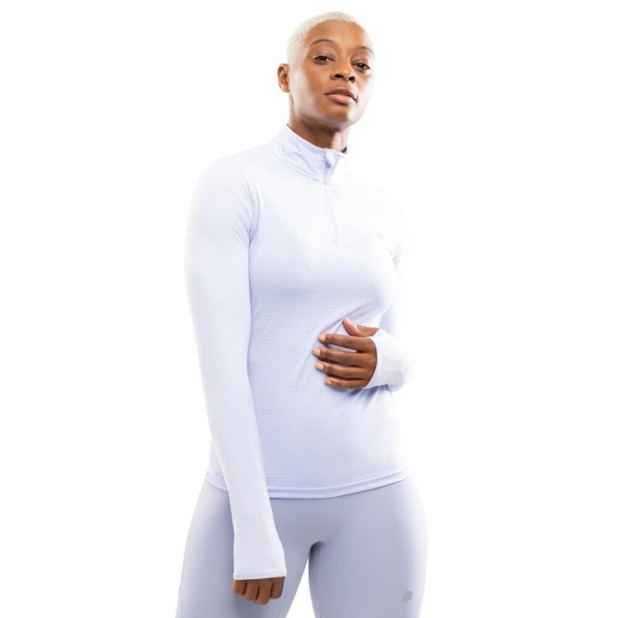 Damska bluza do biegania z suwakiem pod szyją Fitness Siroko Center Lilac