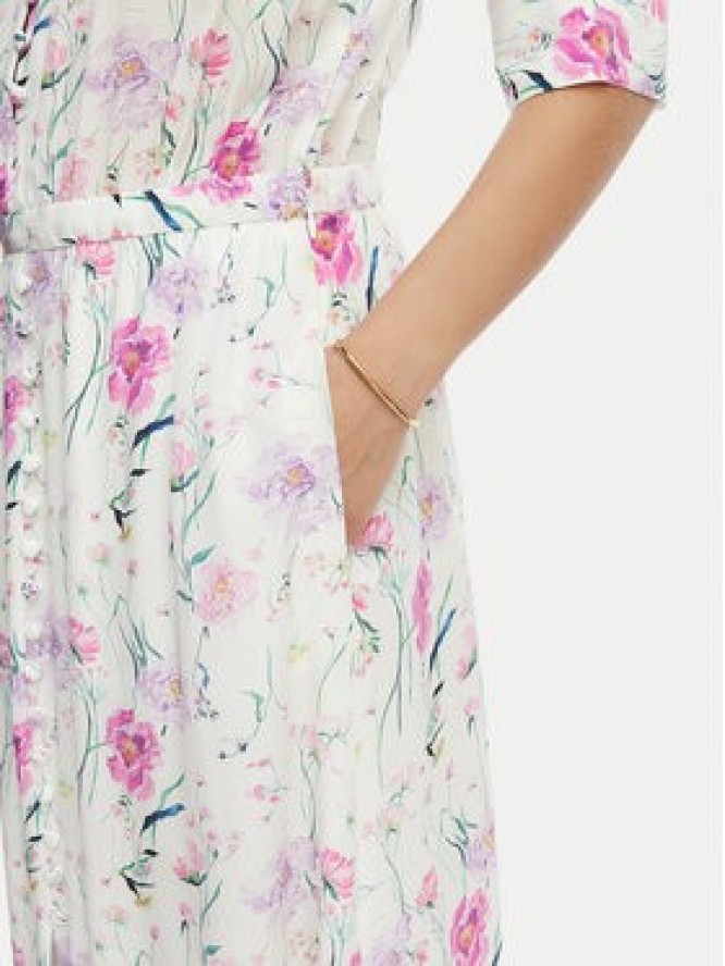 Luisa Spagnoli Sukienka koszulowa Pietanza 543224 Kremowy Regular Fit