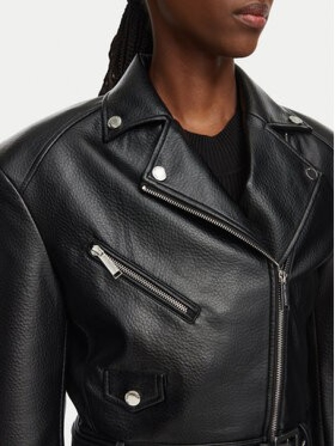 KARL LAGERFELD Kurtka z imitacji skóry B3W14008 Czarny Regular Fit