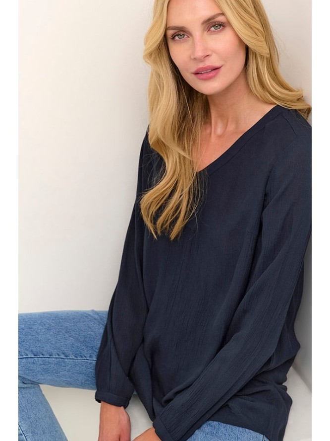 Kaffe Tunika "Amber" w kolorze granatowym rozmiar: 34