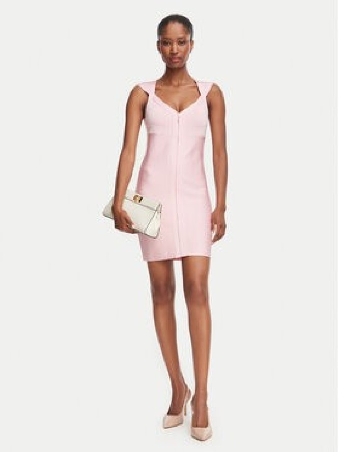 Guess Sukienka koktajlowa W6YKAQ Z1265 Różowy Slim Fit