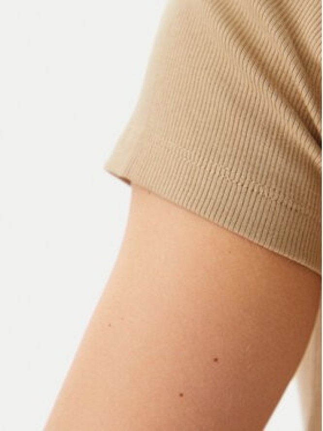 Guess T-Shirt W5GP62 KA0H1 Beżowy Regular Fit