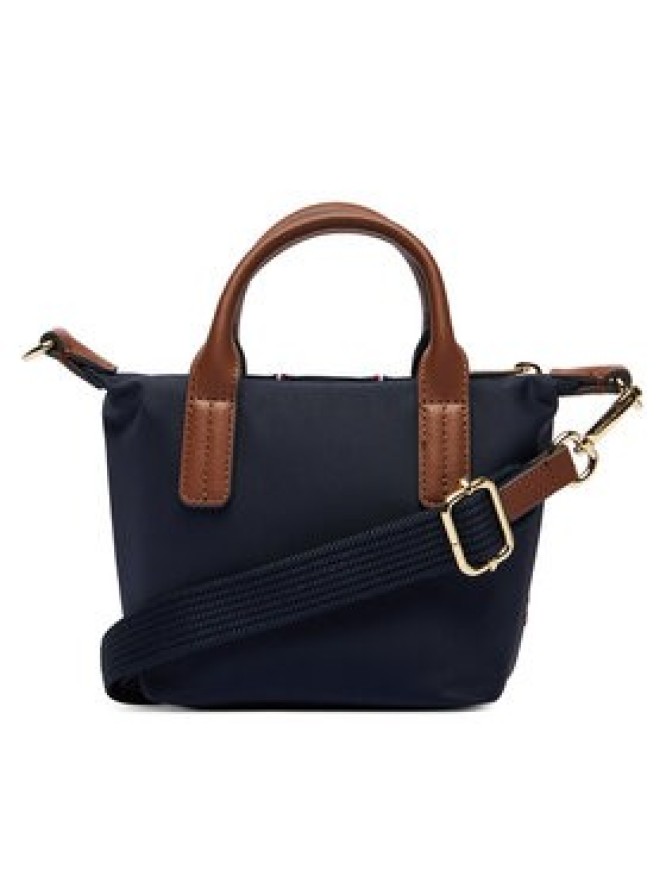 Tommy Hilfiger Torebka Popette Micro Tote Corp AW0AW18552 Granatowy