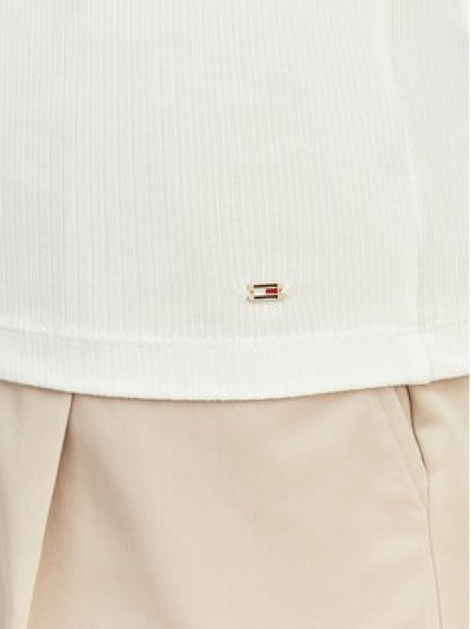 Tommy Hilfiger Top WW0WW52112 Biały Slim Fit