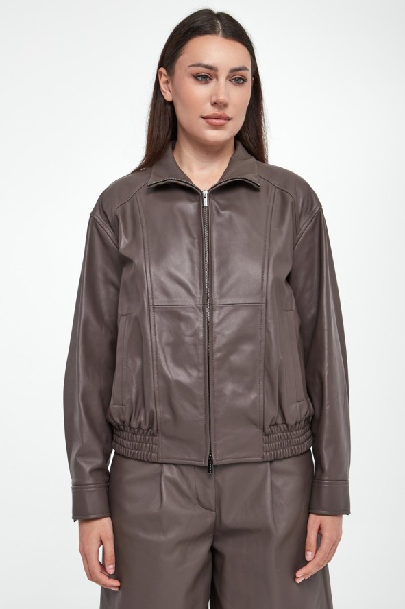 Kurtka damska skórzana bomberka PESERICO