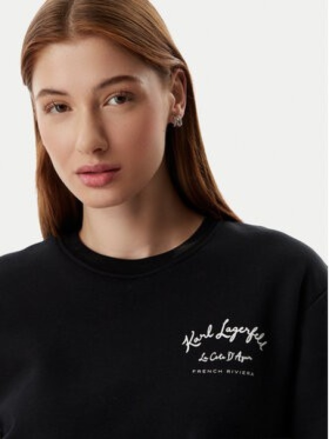 KARL LAGERFELD Bluza B2W20048 Czarny Relaxed Fit