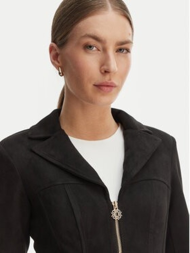 Rinascimento Kurtka z imitacji skóry CFC0127914003 Czarny Slim Fit