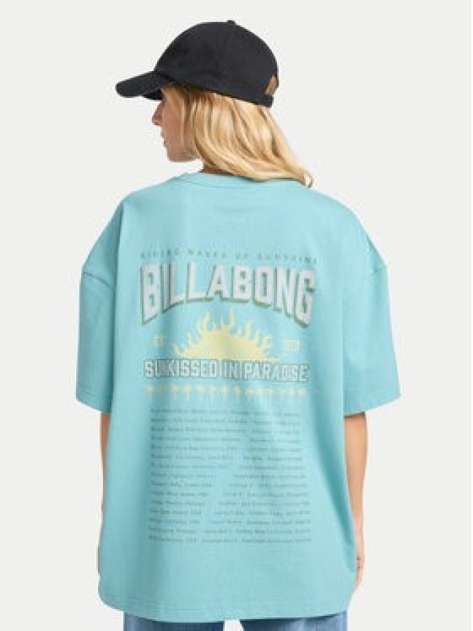 Billabong T-Shirt Reach For Sunshine EBJZT00478 Turkusowy Loose Fit