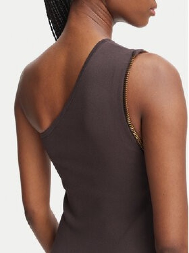 Elisabetta Franchi Sukienka wieczorowa AM-07B-66E2-V700 Brązowy ciemny Slim Fit