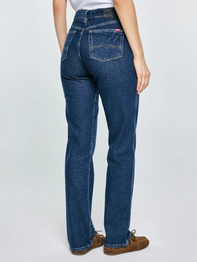 Jeansy damskie z prostą nogawką granatowe Myrra 545