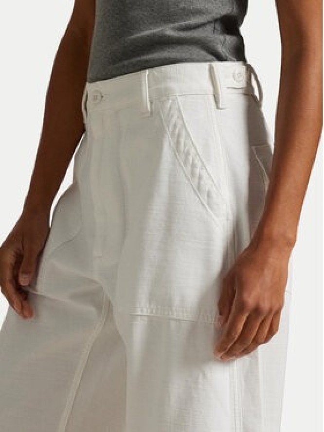 Polo Ralph Lauren Spodnie materiałowe 211A93147001 Biały Relaxed Fit