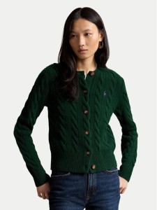 Polo Ralph Lauren Kardigan 211972104503 Zielony ciemny Slim Fit