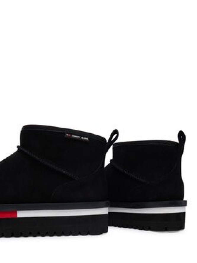 Tommy Jeans Śniegowce Tjw Flatform Snow Boot Suede EN0EN02841 Czarny