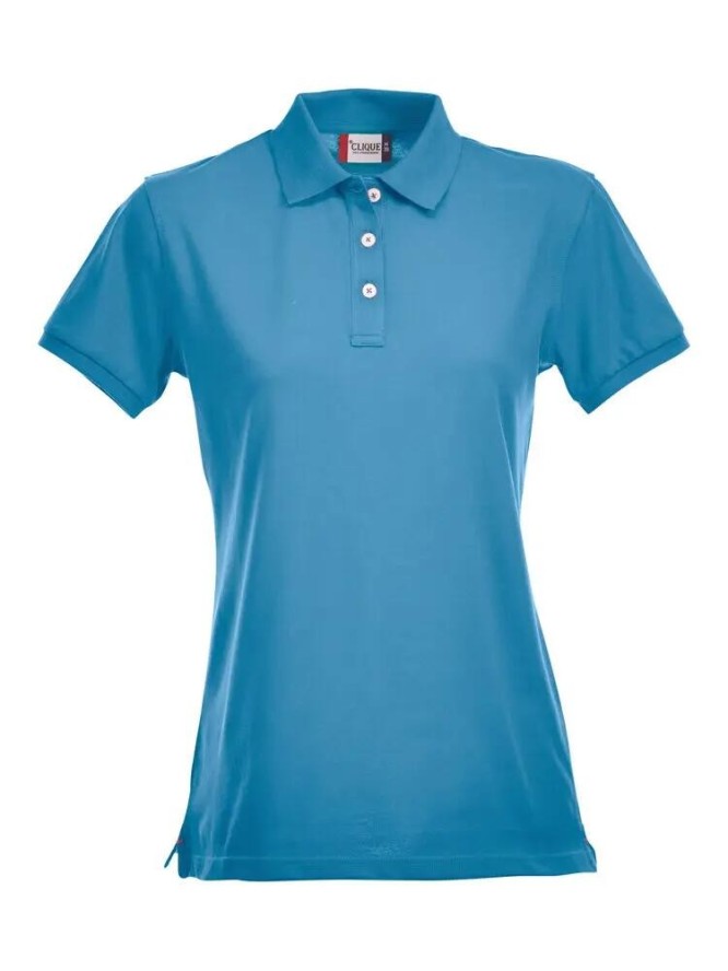 clique Stretch Premium Polo Women – Rozciągliwa damska koszulka polo – turquoise