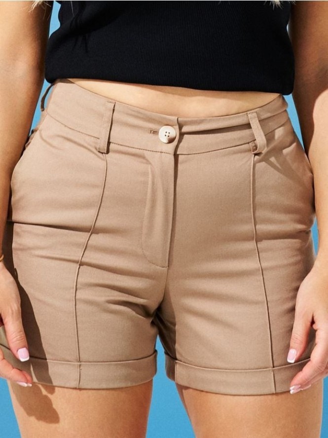 Szorty regular - beżowy