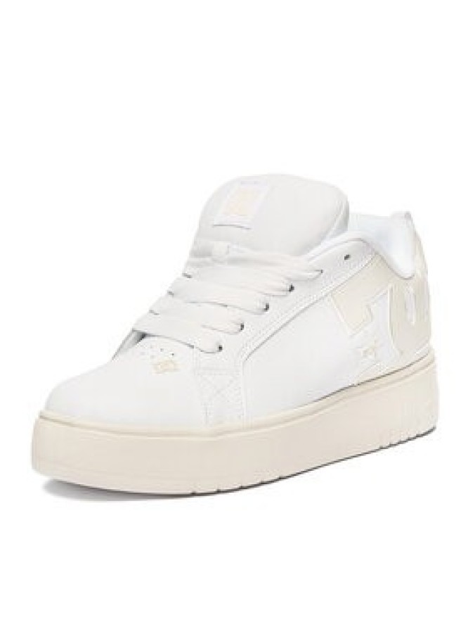 DC Shoes Sneakersy EO-COURT GRAFFIK PLATFORM DC02422102 Biały