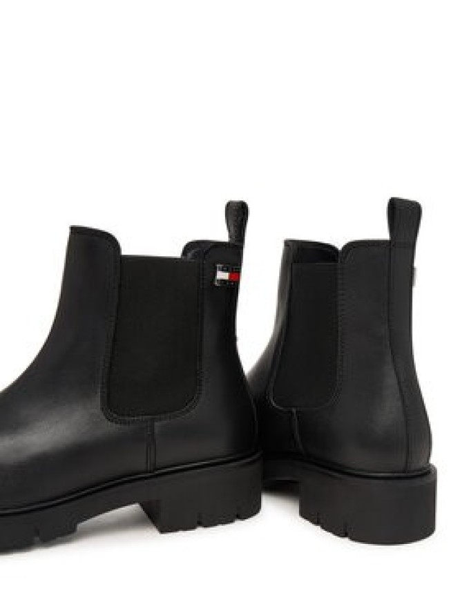 Tommy Jeans Sztyblety Tjw Cleated Chelsea Boots EN0EN03105 Czarny