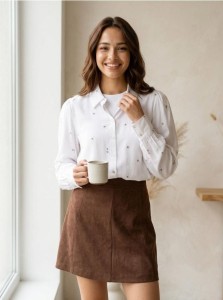 Koszula z wiskozy - biały