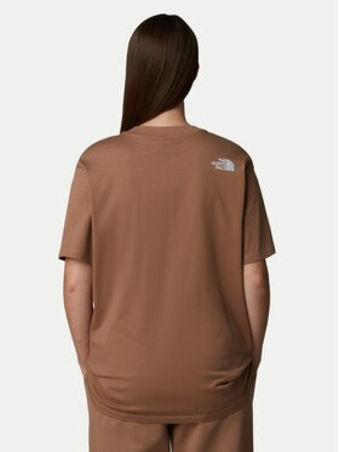 The North Face T-Shirt Simple Dome NF0A87NQ Brązowy Oversize