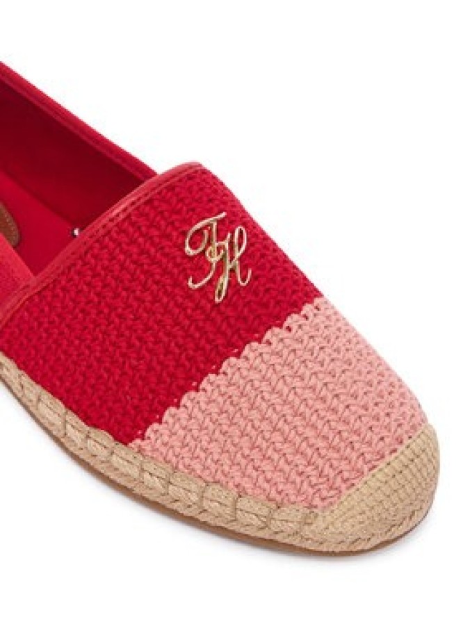 Tommy Hilfiger Espadryle Script Crochet Espadrille FW0FW09502 Czerwony