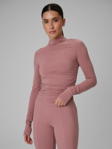 4F Longsleeve treningowy slim szybkoschnący damski - różowa XL
