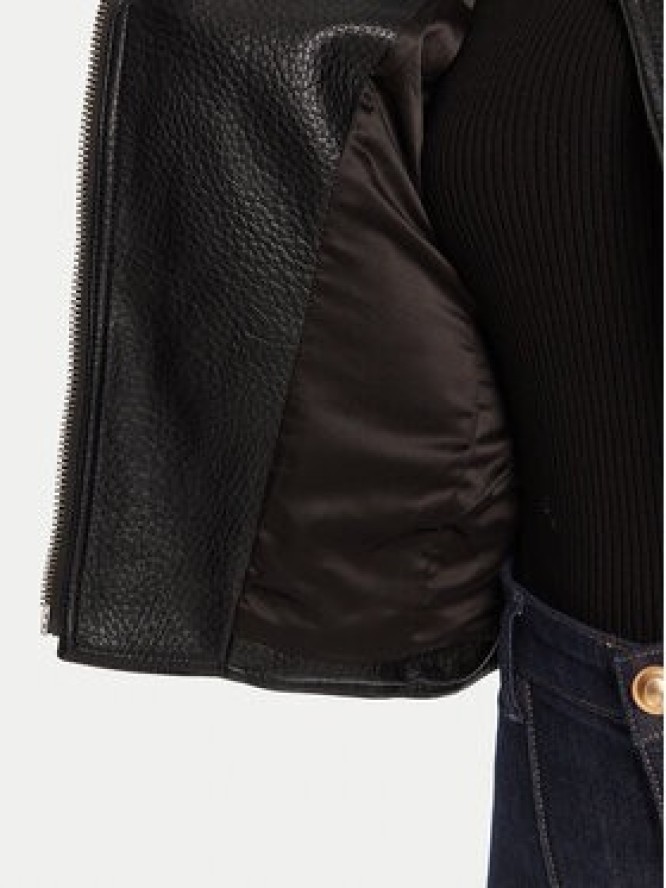 Guess Kurtka z imitacji skóry W5YL19 WHDS0 Czarny Regular Fit