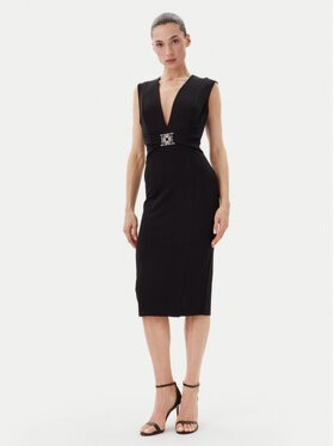 Rinascimento Sukienka koktajlowa CFC0123769003 Czarny Regular Fit