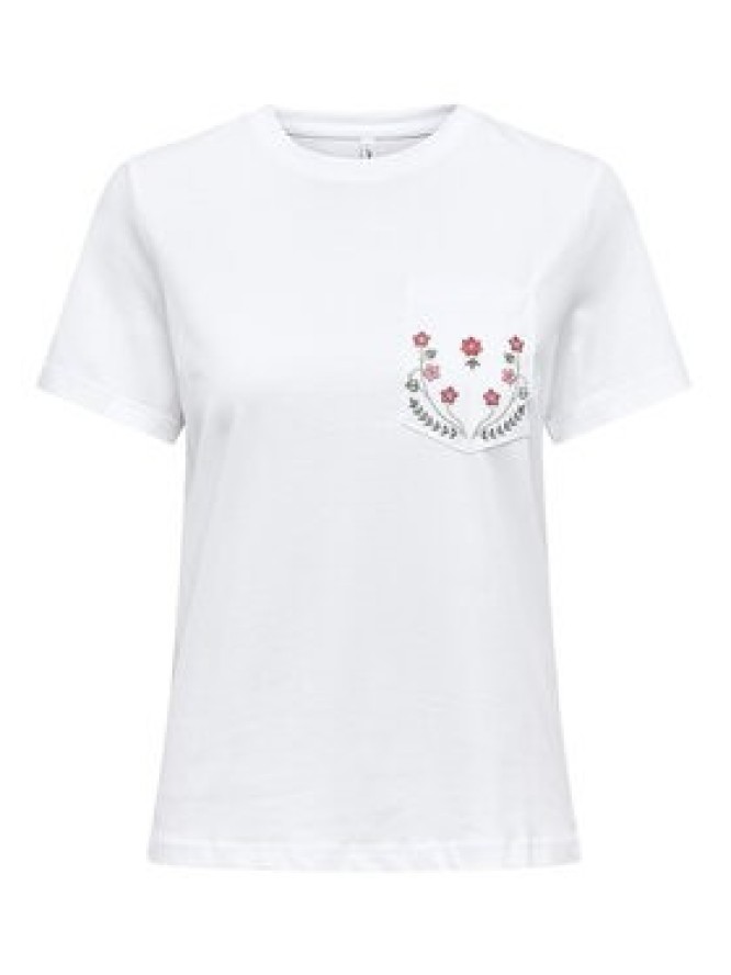 ONLY T-Shirt Polly 15317989 Biały Regular Fit