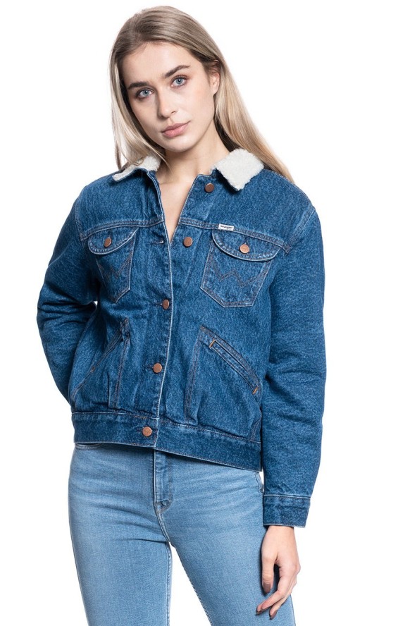 KURTKA DAMSKA WRANGLER SHERPA FRIENDS JACKE PEBBLE SAND W432MCX2A 112128837