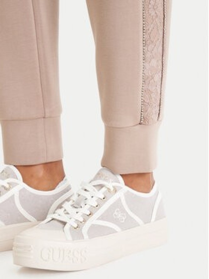 Guess Spodnie dresowe W6RB45 KBYE2 Beżowy Regular Fit
