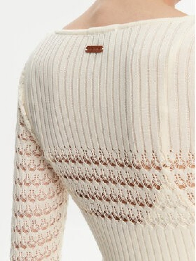 Pepe Jeans Sukienka dzianinowa Paulina PL953712 Beżowy Slim Fit