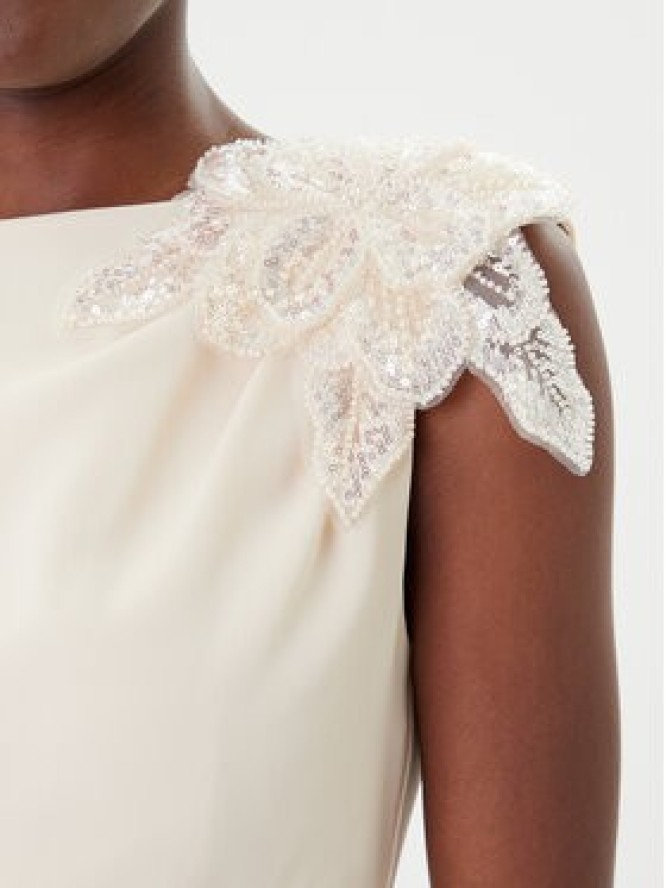 Rinascimento Sukienka wieczorowa CFC0020094002 Beżowy Slim Fit