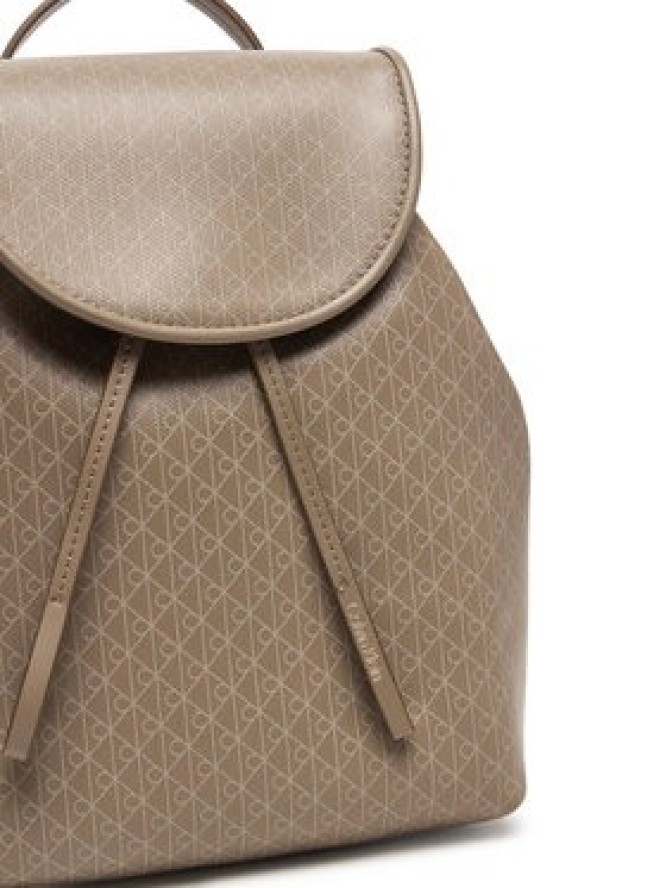 Calvin Klein Plecak Emblem Aop Mini Backpack LV04F3507G Beżowy