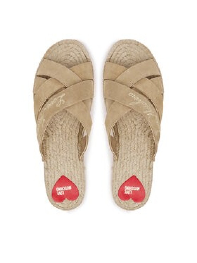 LOVE MOSCHINO Klapki JA28362G0MIG0104 Beżowy