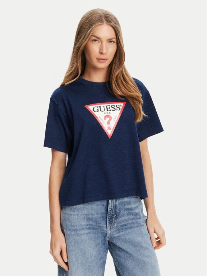 Guess Jeans T-Shirt W5GI20 KCTG1 Granatowy Regular Fit