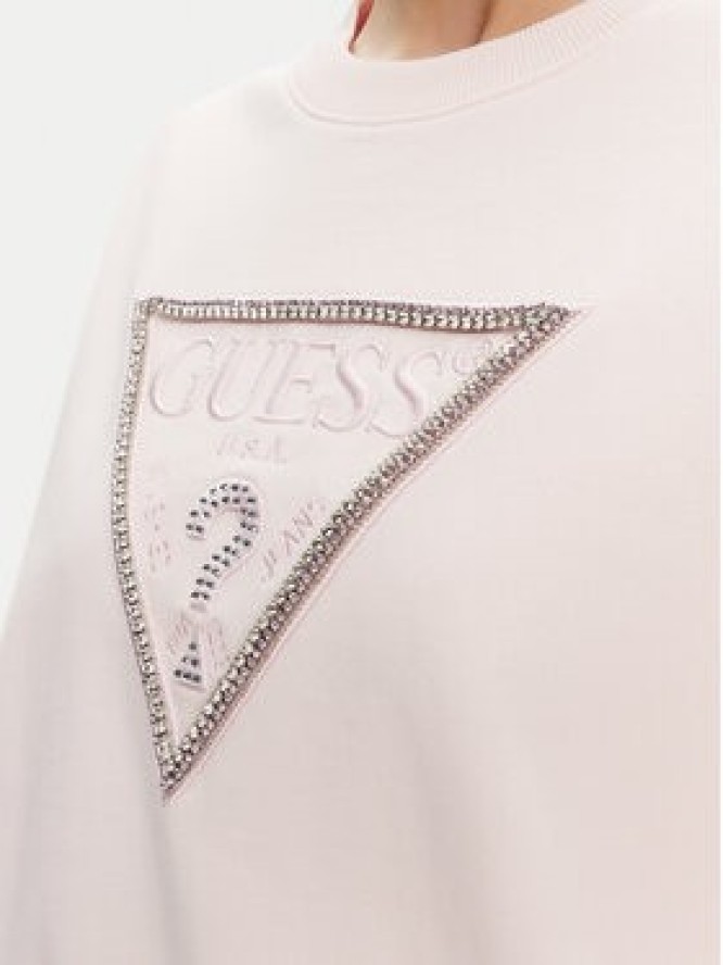 Guess Bluza W5YQ04 KC8I0 Różowy Regular Fit