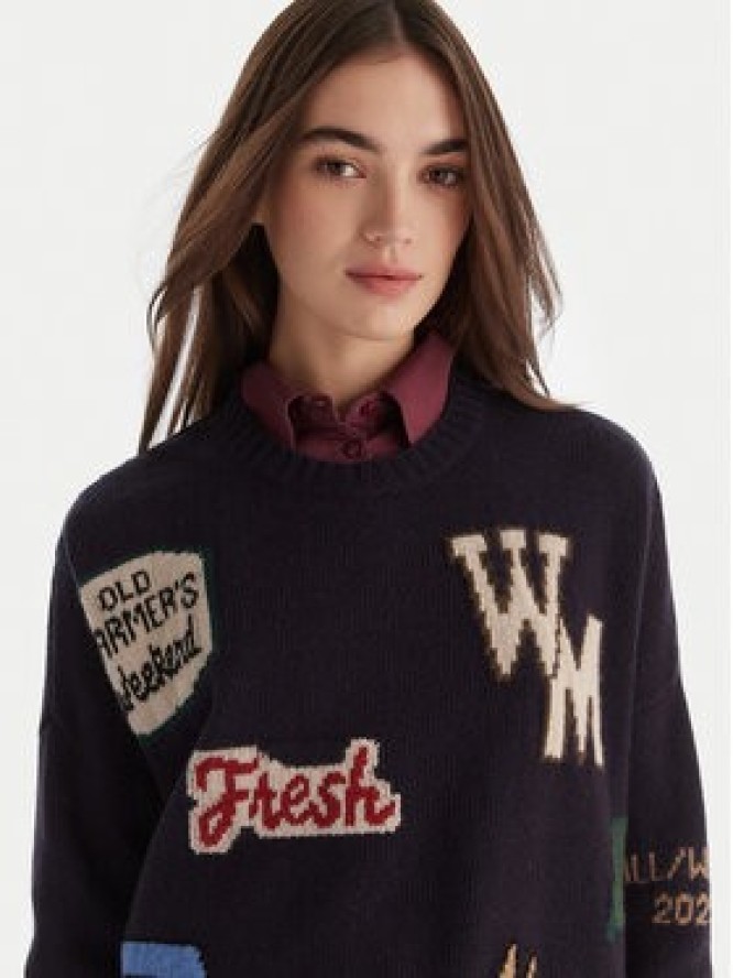 Weekend Max Mara Sweter Pavidi 2525366262 Granatowy Oversize