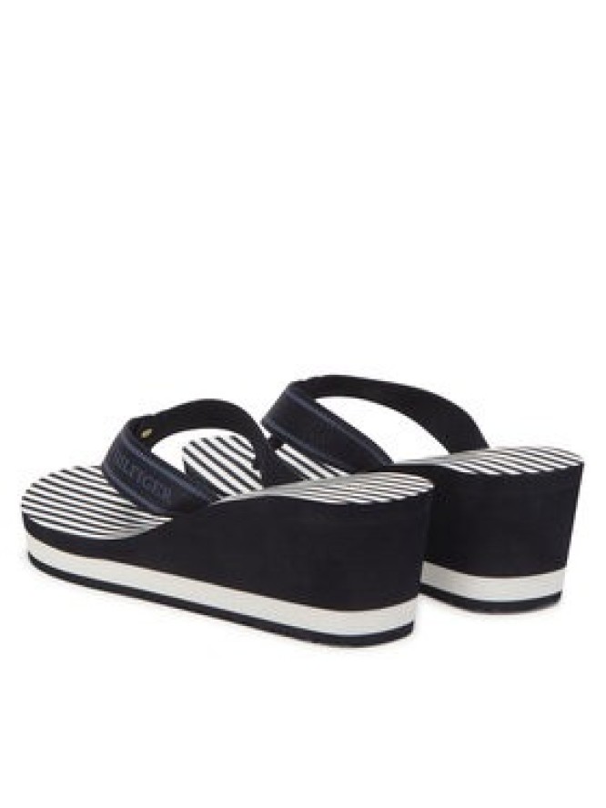 Tommy Hilfiger Japonki Th Stripes Wedge Beach Sandal FW0FW08521 Niebieski