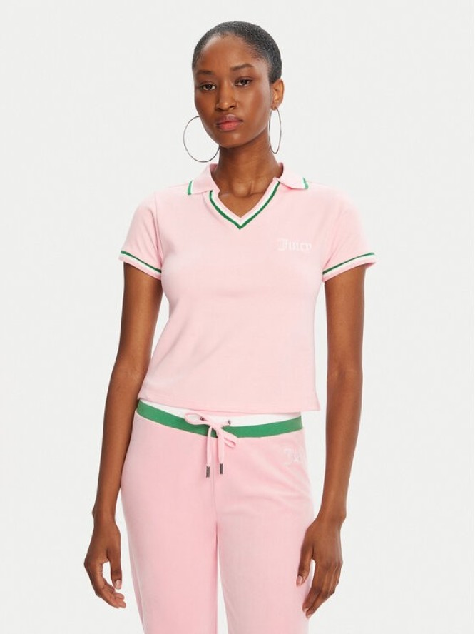 Juicy Couture Polo JCWCT225355 Różowy Regular Fit