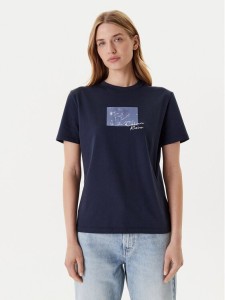 Calvin Klein Jeans T-Shirt LV047C855G Granatowy Regular Fit
