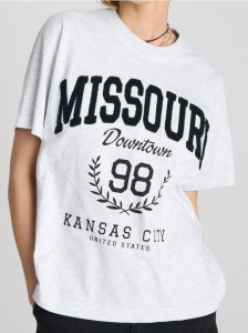 Koszulka z nadrukiem - szary