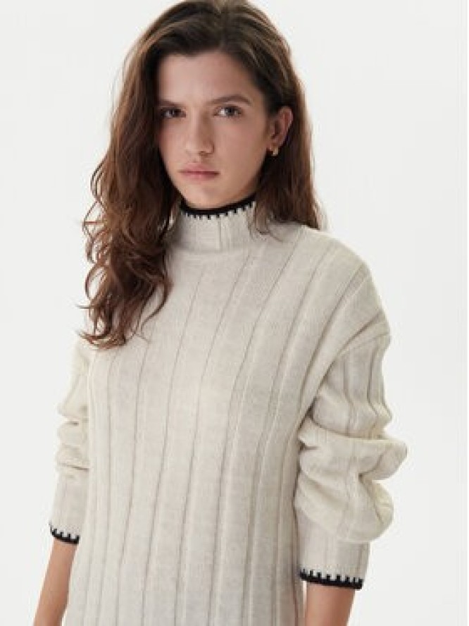 ONLY Sukienka dzianinowa Chick Stitch 15366020 Beżowy Loose Fit