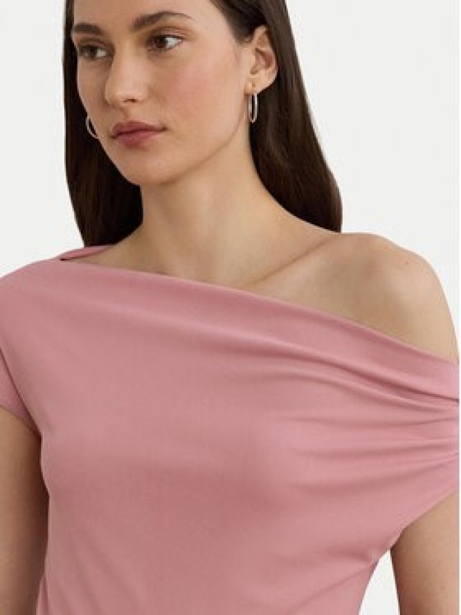 LAUREN RALPH LAUREN Bluzka 2,00964E+11 Różowy Slim Fit